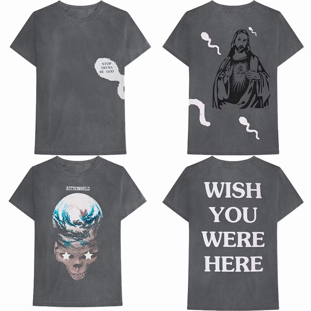 Astroworld Gray Graphic Tee